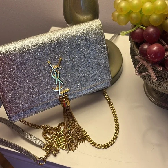 Yves Saint Laurent Gold Chain Tassel Bag - Picture 15 of 15